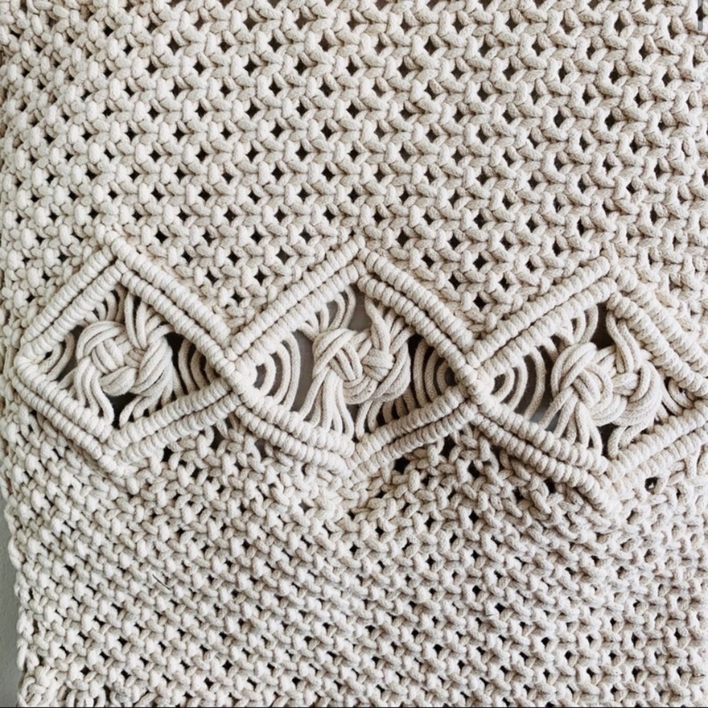 NEW Macrame Spring Shoulder Shopper Bag - Picture 3 of 16